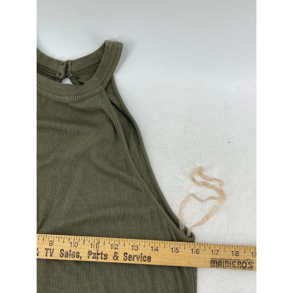 American Eagle Outfitters Women's Olive Green Sleeveless Stretch Dress Size Med - Picture 8 of 10
